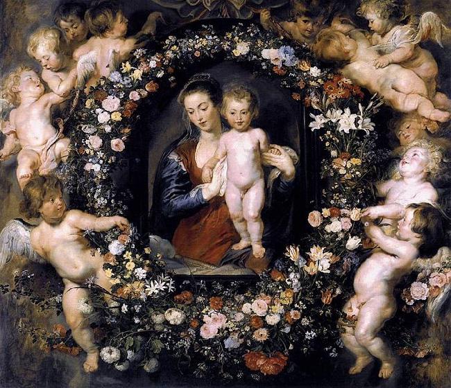 Peter Paul Rubens Madonna in Floral Wreath Sweden oil painting art